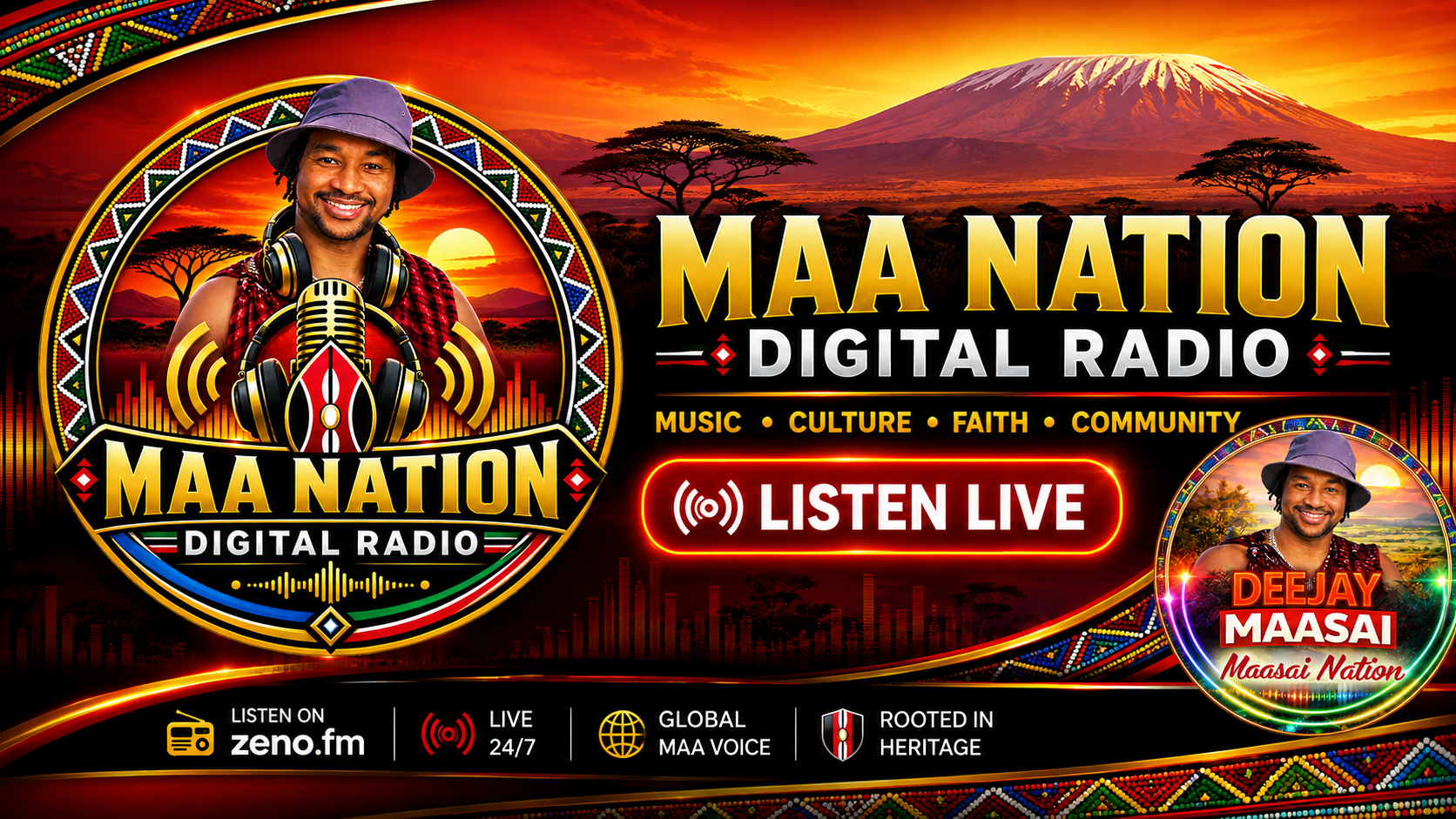 Maa Nation Digital Radio banner